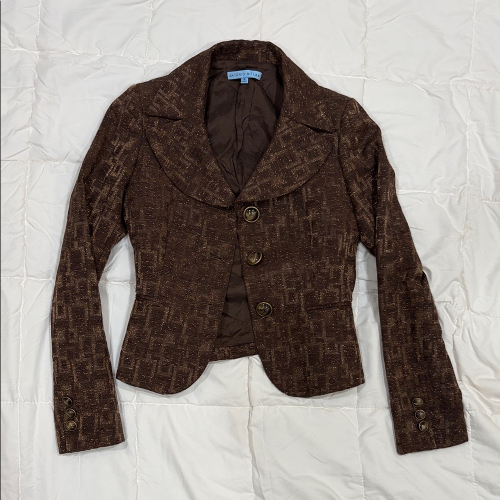 Vintage Brown Women's Blazer Jacket